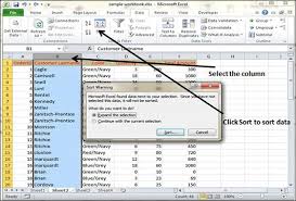 Data Sorting In Excel 2010 Tutorialspoint
