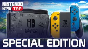 Nintendo switch console with a unique fortnite design on the back. Limited Edition Fortnite Nintendo Switch Console Bundle Coming Soon To Europe Techeblog