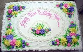 Birthday Floral Sheet Cake Designs More Nice Flowers Full Sheet Cake Birthday Sheet Cakes Sheet Cake