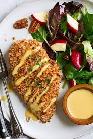 Brush honey mustard sauce over chops, turn them over, and cook for 5 minutes; Honey Mustard Pecan Crusted Chicken Cooking Classy