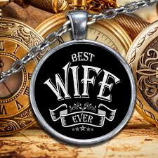 It can be used during daily travel as it is light in weight still being durable. Gift For Wife Mothers Day Gift Wife Birthday Gift Wife Gifts Best Wife Ever Silver Plated Round Necklace