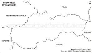 Die slowakei (,, amtlich , ), ist ein binnenstaat in mitteleuropa, der an österreich, tschechien das gebiet der heutigen slowakei wurde am wendepunkt des 5. Slowakei Umrisskarte Slowakei Ubersichtskarte Slowakei Landkarte Slowakei Karte
