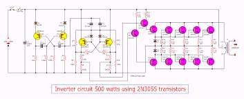 How to make 500 watt inverter. Inverter Circuit 500w 12v To 220v Eleccircuit Com