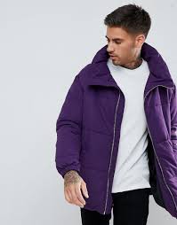 Pull Bear Padded Jacket In Purple Purple Stylish Men Casual Jackets Latest Fashion Clothes