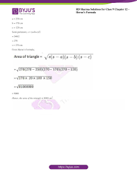RD Sharma Solutions Class 9 Maths Chapter 12 Heron's Formula - Free PDF