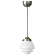Glasshouse polished brass opal art deco schoolhouse hallway pendant light. Brass Rod Pendant Lamp With Stepped Opal Glass Casa Lumi