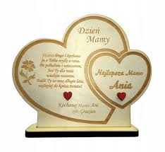 Happy mother's day mama ️ mors dag! Prezent Dzien Mamy Matki Statuetka Drewniana 3d Arena Pl