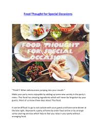 We can accommodate the big party. Food Thought For Special Occasions By Royalthai Issuu