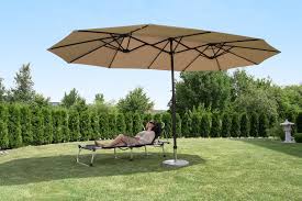 Doppelsonnenschirm 270 460 Cm Aus Aluminium Sekey Gartenschirm Strandschirm Sonnenschirm