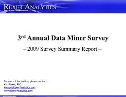 A comprehensive overview of existing security vulnerabilities. Rexer Analytics Data Science Survey