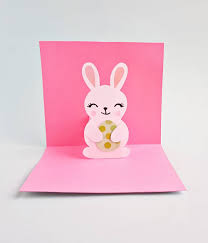 Two flaps will be formed near the cut. Pop Up Bunny Easter Card Cute Easter Craft For Kids With Free Printable