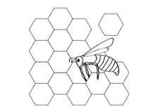 Bee flying around beehive vector image. Kigaportal