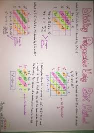 Math Project A3 Paper Dividing Polynomials By Using The Box Method Math Projects Polynomials Math