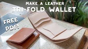 Includes everything i want in a small clutch purse and wallet combined. Make A Leather Tri Fold Wallet Free Pdf Pattern Set Build Along Tutorial Youtube