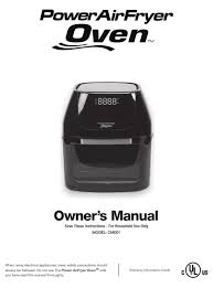 Powerairfryer Oven Cm001 Owner S Manual Pdf Download Manualslib