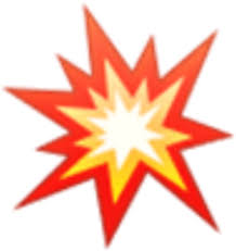 Histórias em quadrinhos fala balão. Boom Explosion Collision Emoji Sticker By K Emoji Whatsapp Explosao Clipart Large Size Png Image Pikpng