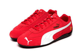Scuderia ferrari shoes for men are packed with dynamic personality: Ferrari X Puma Speedcat Rosso Corsa Puma Black Hypebeast
