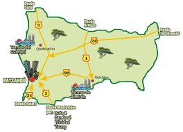 Paysandú se encuentra situado junto al río uruguay y cuenta con una extensa ribera sobre el río homónimo, que constituye, al o de dicho departamento, la frontera con argentina. Paysandu
