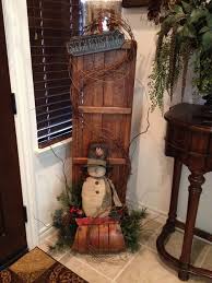 57 Christmas Sleigh Decoration Primitive Christmas Decorating Primitive Christmas Christmas Decorations