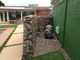Gabion And Pool Pump Gabionenwand Garten Ideen Garten