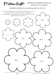 moldes da flor de 6 pontas para imprimir flores de papel artesanal flores de papel diy modelos de flor de papel moldes da flor de 6 pontas para