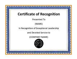 Find information and advice on the recognition of your bachelor's degree here! 50 Free Certificate Of Recognition Templates Printabletemplates