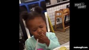The best gifs are on giphy. Little Girl Dances While Eating On Make A Gif