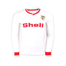 Loja Online Do Sport Lisboa E Benfica Camisola Branca Shell 1984 85 Camisola Branca Camisola Shell