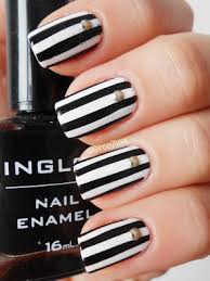 Black And White Striped Nails Halloween Marce7ina S Nai7 Art Striped Nails Black White Nails Black And White Nail Art