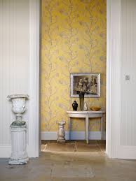 A Sophisticated Yellow In The Form Of Chinese Peony Wallpaper By Sanderson Available From Gilroy Interiors Living The Globe