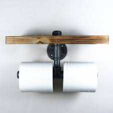 Iron pipe toilet paper holder. Urban Industrial Wall Mount Wood Storage Shelf Iron Pipe Double Toilet Paper Holder Roller Restroom Bathroom Decoration Wood Storage Shelves Storage Shelveswall Mount Aliexpress
