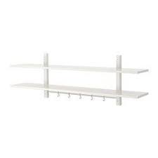 Varde Wandregal Mit 5 Haken Weiss Ikea Deutschland Kuchenwandregale Regalwand Und Wandregal