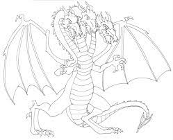 One of the heads releases sparks while the other releases poisonous gas. Three Headed Dragon Coloring Pages