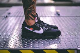 An On Foot Look At The Off White X Nike Air Max 90 Black Nike Air Max 90 Black Sneakers Nike Air Max Nike Air Max