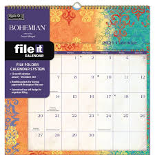 Bohemian File It 2021 Wall Calendar By Well St By Lang Calendar Club Canada