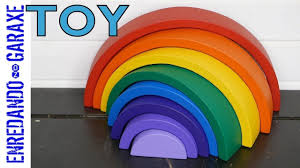 How To Make A Wooden Rainbow Toy Youtube Wooden Rainbow Rainbow Toy Wood Kids Toys