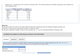 Enter multiple locations to estimate costs for shipping to different areas. Odessa Inc Manufactures One Model Of Computer Chegg Com