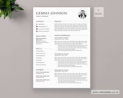 With that said, this complete cv writing guide, which comes with an example one page cv, will help you to ensure your cv lands you an interview. Cv Template For Ms Word Best Selling Curriculum Vitae 1 3 Page Cv Template Cv Template Design Cover Letter Minimalist Resume Template Instant Download Gemma Cv Template Cvtemplates Co Nz