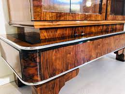 Check spelling or type a new query. 1930s Art Deco Walnut Vitrine Cabinet Original Antique Furniture