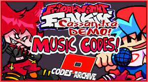 Maybe you would like to learn more about one of these? All Friday Night Funkin Vs Cassandra Music Codes Ids For Roblox Youtube