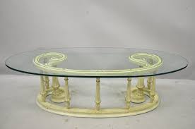 A distinctive choice for your living room. French Provincial Italian Scrollwork Wood Base Glass Top Coffee Table 3 Pc Set For Sale At 1stdibs