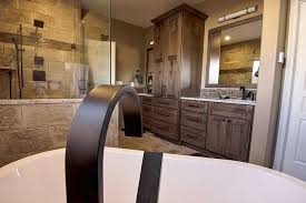 Need rustic vanities for your bathroom? Rustic Contemporary Master Bath Classic Cabinets Design