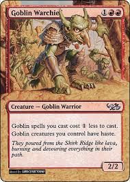 It's fast and everything it does hurts. Goblin Warchief Altered Borderless Mtg Goblin Magic The Gathering Cards Magic The Gathering