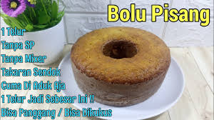 Bolu panggang 1 telur takaran sendok. Bolu Pisang Panggang 1 Telur Takaran Sendok Tanpa Sp Cuma Di Aduk Aja Bisa Di Kukus Youtube
