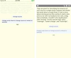 This is supported by android and ios both. An Auto Height Webview For React Native