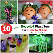 As long as those old things can support soil and allow for drainage, you can reuse almost anything for planters. Sun Hats Wellie Boots 10 Simple Recycled Plant Pots For Kids To Make This Spring