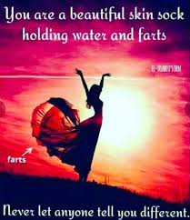 Never Forget You Are A Beautiful Skin Sock Holding Water And Farts Don T Let Anyone Ever Tell You Any Different Beautiful Meme Beautiful Skin Funny Pictures