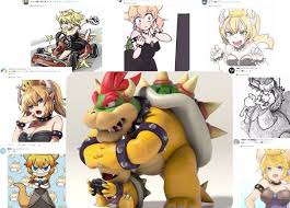 Princess Bowser Fan Art Is Now Trending On Twitter Nintendosoup Bowser Video Games Funny Funny Games