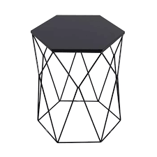 Element Geometric Side Table Midnight Black Serta In 2020 Geometric Side Table Side Table End Tables