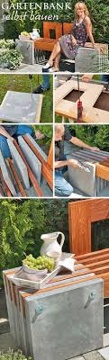 Gartenbank Aus Beton Selbst De Gartenbank Holz Betongarten Diy Gartenprojekte